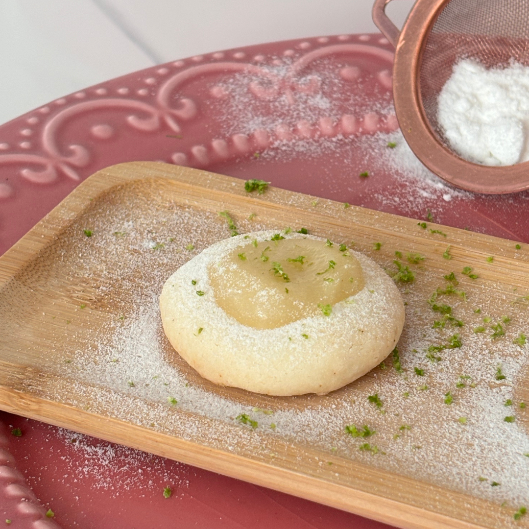 Cookie de limão com açúcar polvilhado